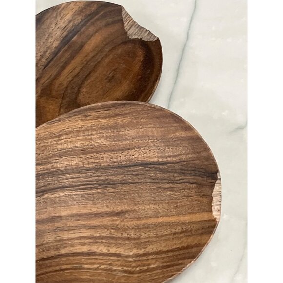 HAWKINS NEW YORK Simple Wood Serving Set in Walnut As-Is Home Spoon Fork - Picture 4 of 7